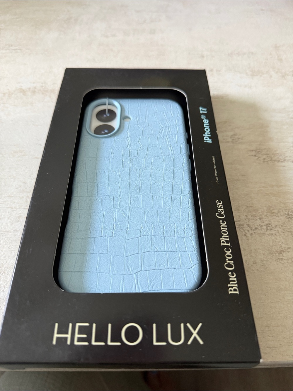 iPhone 17. Blue Croc Texture iPhone 17 Case